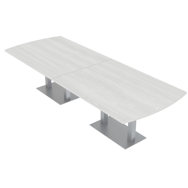 45 in W, 120 in L, 29 in H, Engineered Wood Top, White